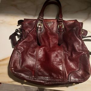 Authentic deerskin leather Prada handbag